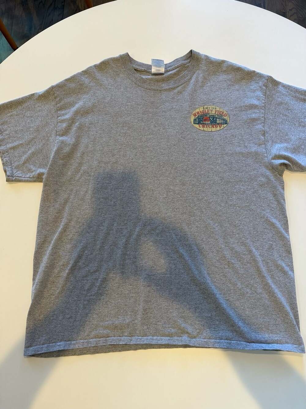 Gildan Ultra Cotton Wrigley Field Chicago Since 1914 Graphic T-Shirt Gray XL
